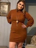 img 1 attached to EXLURA Women'S Mock Neck Ribbed Long Sleeve Mini Sweater Dress - Cute & Bodycon Pullover review by Ryan Springer