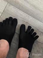 img 1 attached to Premium Cotton Five-Finger Crew Toe Socks For Men - Ideal For Running And Casual Wear - CaiDieNu review by Jackquell Cash