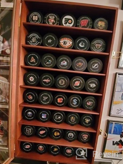 img 1 attached to 40 Hockey Puck Display Case Cabinet Holder Rack 98% UV review by Jim Agosta