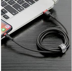 img 4 attached to Cable Baseus Cafule special edition USB - Lightning (CALKLF), 2 m, 1 pc, black/red