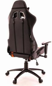img 1 attached to Computer chair Everprof Lotus S2 gaming, upholstery: imitation leather, color: black/orange