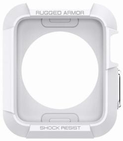 img 4 attached to Spigen Rugged Armor Case for Apple Watch Series 3/2/1 42mm