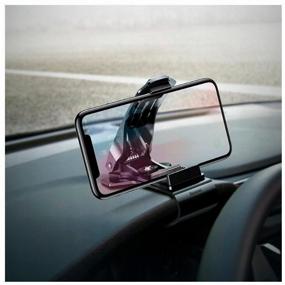 img 3 attached to 📱 Baseus Mouth Car Mount Black Holder: A Secure Solution for Safe Phone Navigation