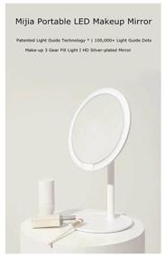 img 4 attached to Зеркало для макияжа Xiaomi DOCO Daylight Mirror HZJ001 белое