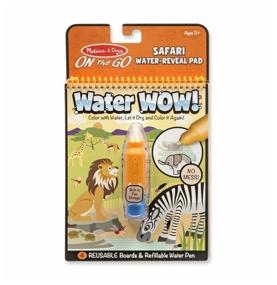 img 3 attached to Melissa & Doug Watercolor Water Wow! Safari (9441)