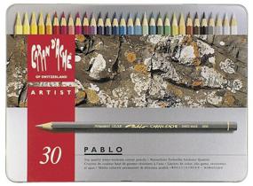 img 4 attached to Цветные карандаши Caran d`Ache Набор карандашей Caran d’Ache Pablo, 30цв. (метал. коробка)