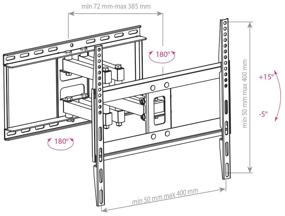 img 3 attached to 🐍 Black COBRA-50 Wall Mount Bracket for Multimedia Arm