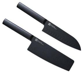 img 1 attached to 🔪 Huo Hou Black Heat Set with 2 High-Quality Knives: Perfect for Culinary Enthusiasts
