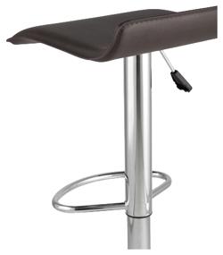 img 3 attached to 🪑 Hi-Tech Brown Metal/Faux Leather Chair Stool Group