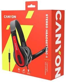 img 1 attached to Computer headset Canyon CNS-CHSC1, black/red