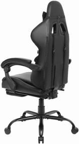 img 4 attached to 🎮 VMMGAME THRONE Gaming Chair - Imitation Leather Upholstery, Matte Black Color