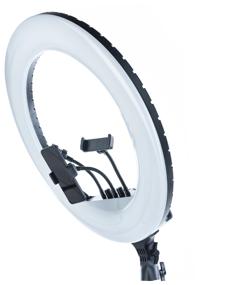 img 4 attached to Ring lamp 54 cm tripod 2 m remote control 3 phone holders "Selfie Ring LED Soft Ring Light RL-21"