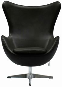 img 2 attached to Armchair BRADEX HOME EGG CHAIR, 87 x 76.5 cm, upholstery: imitation leather, color: black