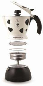 img 4 attached to Geyser coffee maker Bialetti Mukka Express (2 cups), white/black