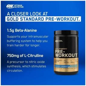 img 4 attached to Optimum Nutrition Gold Standard Pre-Workout Blueberry Lemonade 300 g can