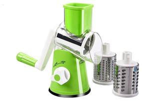 img 4 attached to 🥕 Efficient Multi Slicer Vegetable Cutter Tabletop Drum Grater: Easily Slice and Grate Various Vegetables