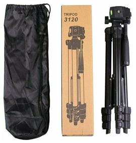 img 4 attached to Tripod 3120 tripod for smartphone and camera with smartphone mount, with case, height 102 cm, portable