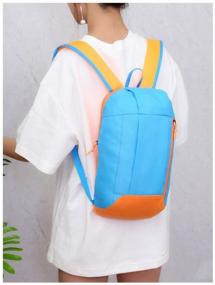 img 2 attached to Durable, waterproof sports backpack, unisex, nylon fabric, 40x21x13 cm, orange-blue