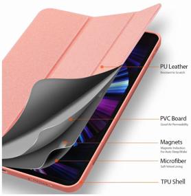 img 4 attached to Premium case for Apple iPad Pro 11" / 2022 / 2021 / 2020 with space for stylus, pink
