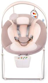 img 4 attached to Electric swing for newborns Nuovita Cullare with vibration rocking function, chaise longue (Cacao/Cocoa)