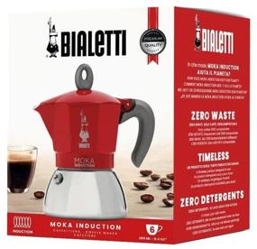 img 2 attached to Гейзерная кофеварка Bialetti New Moka Induction, 280 мл, red