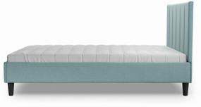 img 4 attached to Double bed with bed base Salotti Jane 160, velor, Taco fabric, light turquoise, 160x200