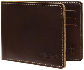 img 1 attached to Men's leather wallet MK-S brown Apache RFID