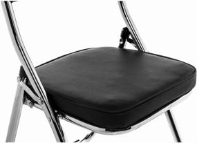 img 4 attached to Woodville Chair, metal/faux leather, black