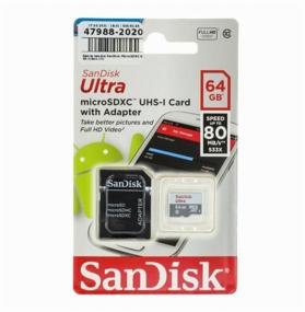 img 3 attached to SanDisk 64GB Class 10 UHS-I microSDXC Memory Card with SD Adapter, R/W Speeds up to 80/10 MB/s