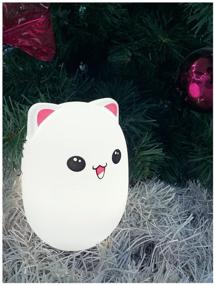 img 1 attached to USB Silicone Night Light Big Cat / Baby Silicone Night Light / Silicone Wireless Lamp / RGB Light