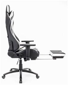 img 4 attached to 🖥️ Everprof Lotus S1 Gaming Computer Chair: Black/White Imitation Leather Upholstery