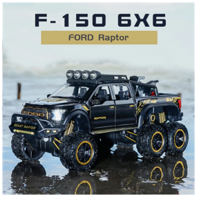 img 4 attached to Collectible model Ford Raptor F150 (FORD RAPTOR F 150) with a motorcycle (metal, light, sound)