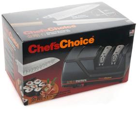 img 1 attached to 🔪 Efficiently Sharpen Knives Like a Pro with Chef's Choice CC316 Electric Knife Sharpener - Diamond Plated - Black