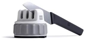 img 1 attached to 🔪 Huo Hou Mini Sharpener: Efficient Mechanical Knife Sharpener in Classic White/Grey
