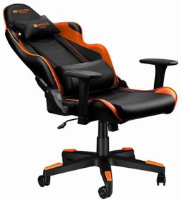 img 4 attached to Computer chair Canyon Deimos GC-4 gaming, upholstery: imitation leather, color: black/orange