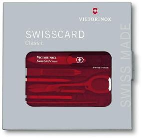 img 4 attached to Мультитул Swiss card VICTORINOX SwissCard Classic box (0.7100/0.7122/0.7133) красный прозрачный.