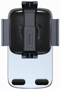 img 4 attached to Baseus Easy Control Clamp Car Mount Holder (Applicable to Round Air Outlet) SUYK000201, black