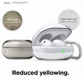 img 4 attached to Elago Clear Hang Case with carabiner for Galaxy Buds Live/Pro, color Transparent (EGBUDSLIVE-CL-TR)