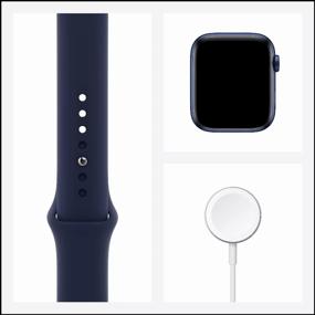img 1 attached to Apple Watch Series 6 44mm Aluminium Case RU Smart Watch, Blue/Dark Ultramarine