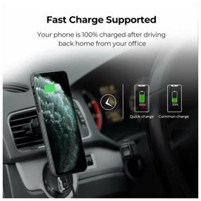 img 4 attached to PITAKA MagEZ Mount Qi Vent Car Holder with Wireless Charging (CM3001Q)