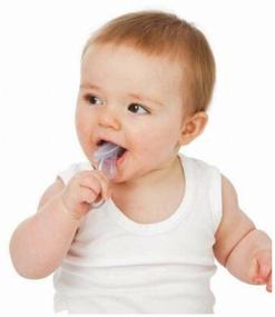 img 4 attached to Зубная щетка Brush Baby жевательная Chewable Toothbrush BRB001 10-36 месяцев, прозрачный