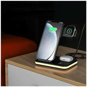 img 4 attached to Wireless Charger 3 in 1, Fast Wireless Charging FAST CHARGE(black)