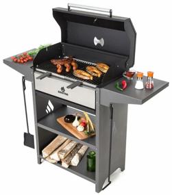 img 4 attached to Grill on wood Gratar Family Optima BBQ, 44.1x133.2x111 cm