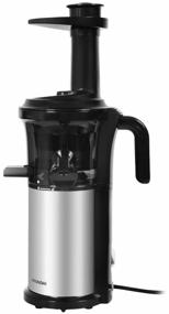 img 4 attached to Hyundai HY-JS4322 screw juicer, silver/black