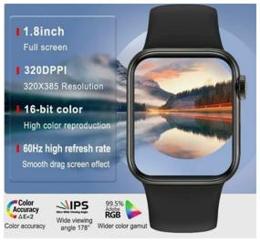 img 1 attached to Smart watch / Smart watch / Fitness bracelet / Display 45 mm, heart rate monitor, calls from watch, phone app, black