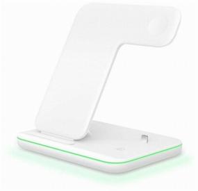 img 2 attached to White Wireless Dock 3 in 1 with Qi Fast Charging for Apple iPhone, AirPods, Apple Watch, Samsung Galaxy, Huawei, Xiaomi Airdots