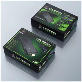 img 4 attached to Игровая приставка для видеоигр M8 4K 64GB двухъядерный cortex-A7 10000 игр 2.4G Wireless Controllers Gamepad