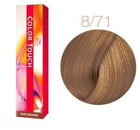 img 1 attached to Wella Professionals Color Touch Deep Browns Hair Dye, 8/71 Smoky Mink, 60 ml