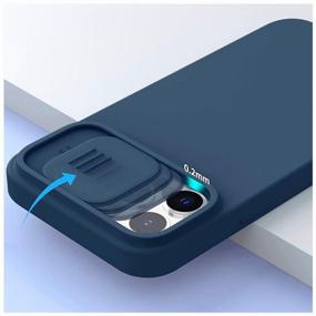 img 4 attached to Nillkin CamShield Silky Silicone Case for iPhone 13 Pro - Midnight Blue