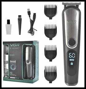 img 2 attached to 5 in 1 VGR V105 Cordless Trimmer Hair Cutter Beard Mustache Nose Eyebrow Electric Shaver